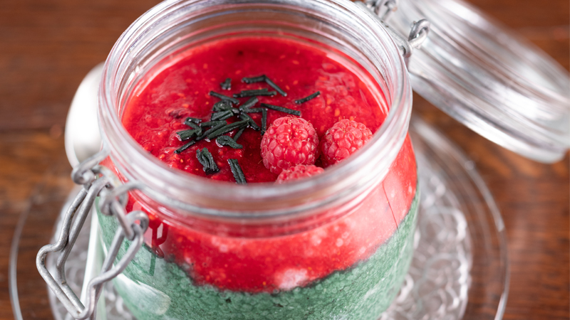 pudding chia framboises