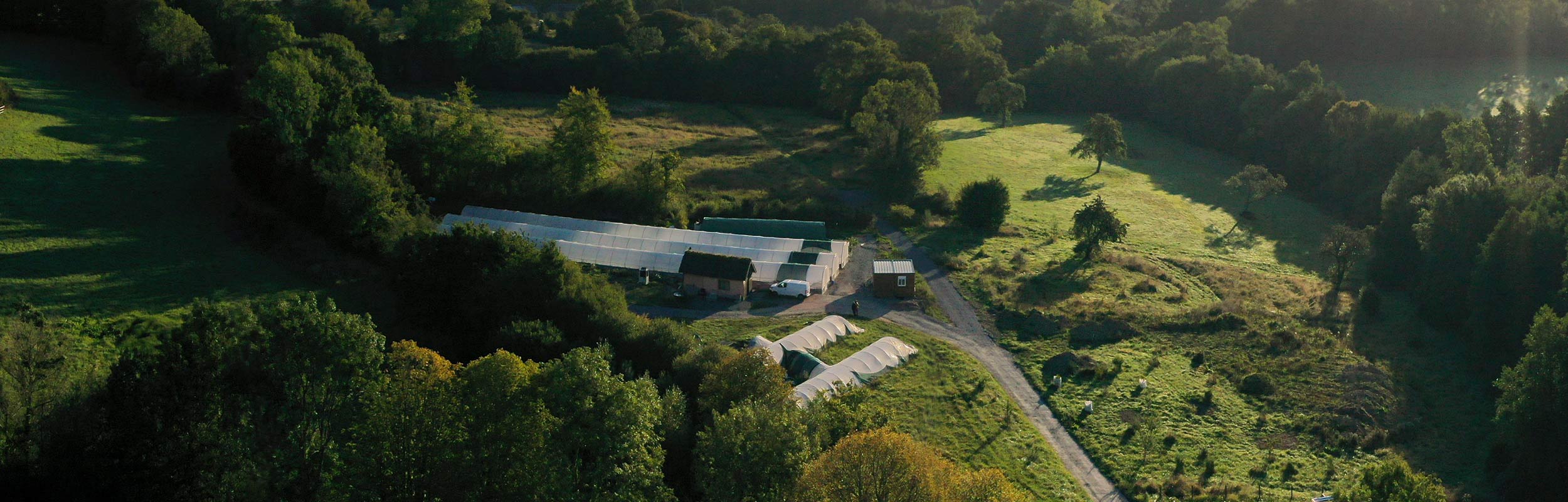 Panoramique ferme de spiruline