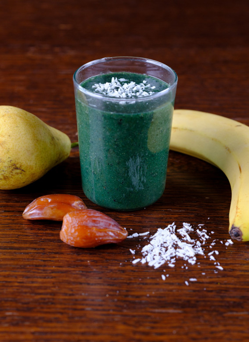 Smoothie spiruline poire banane